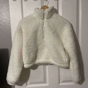 Hollister White Sherpa Jacket